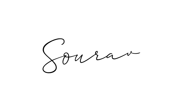 Design your own signature with our free online signature maker. With this signature software, you can create a handwritten (Allison_Script) signature for name Sourav. Sourav signature style 2 images and pictures png