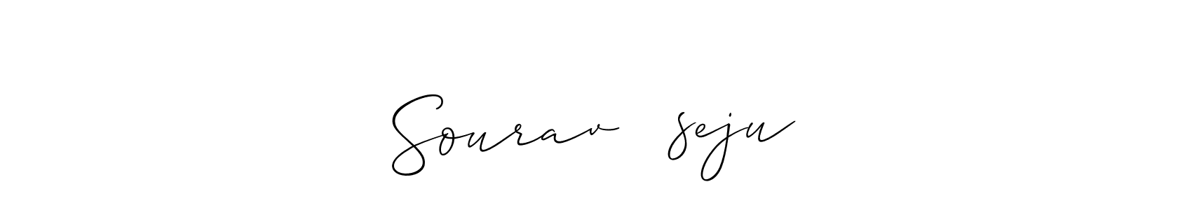 Design your own signature with our free online signature maker. With this signature software, you can create a handwritten (Allison_Script) signature for name Sourav ❣️seju. Sourav ❣️seju signature style 2 images and pictures png