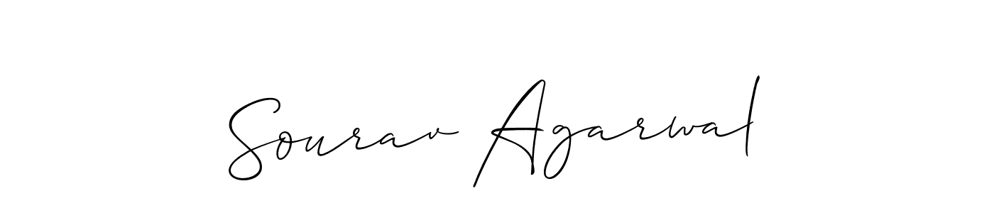 Create a beautiful signature design for name Sourav Agarwal. With this signature (Allison_Script) fonts, you can make a handwritten signature for free. Sourav Agarwal signature style 2 images and pictures png