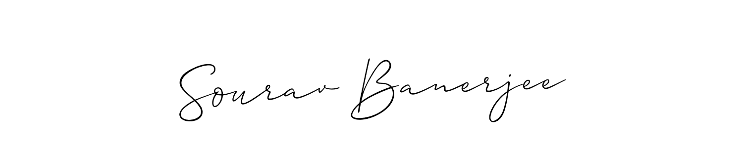 Make a beautiful signature design for name Sourav Banerjee. With this signature (Allison_Script) style, you can create a handwritten signature for free. Sourav Banerjee signature style 2 images and pictures png