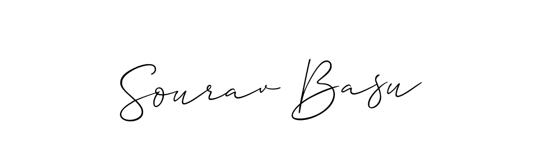Create a beautiful signature design for name Sourav Basu. With this signature (Allison_Script) fonts, you can make a handwritten signature for free. Sourav Basu signature style 2 images and pictures png