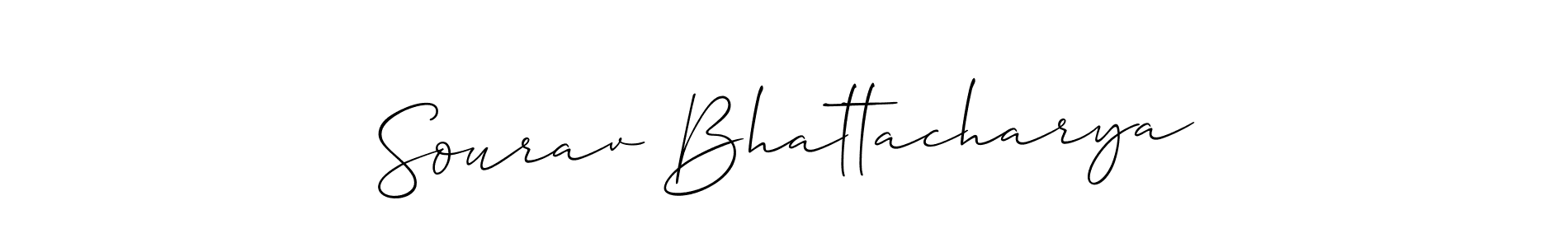 Create a beautiful signature design for name Sourav Bhattacharya. With this signature (Allison_Script) fonts, you can make a handwritten signature for free. Sourav Bhattacharya signature style 2 images and pictures png
