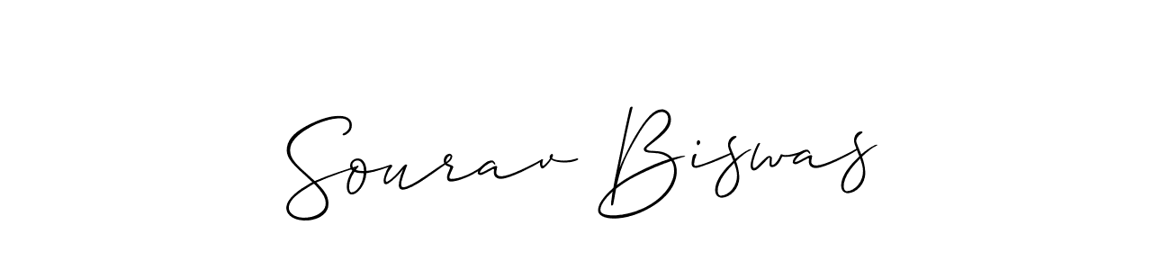 Sourav Biswas stylish signature style. Best Handwritten Sign (Allison_Script) for my name. Handwritten Signature Collection Ideas for my name Sourav Biswas. Sourav Biswas signature style 2 images and pictures png