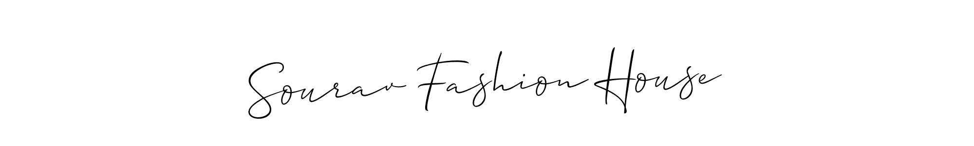 Make a beautiful signature design for name Sourav Fashion House. With this signature (Allison_Script) style, you can create a handwritten signature for free. Sourav Fashion House signature style 2 images and pictures png