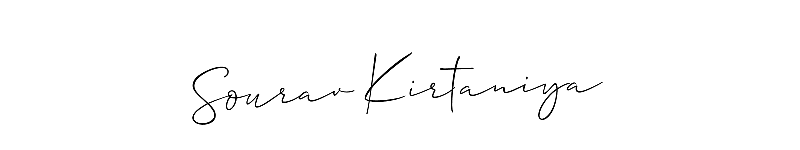 It looks lik you need a new signature style for name Sourav Kirtaniya. Design unique handwritten (Allison_Script) signature with our free signature maker in just a few clicks. Sourav Kirtaniya signature style 2 images and pictures png