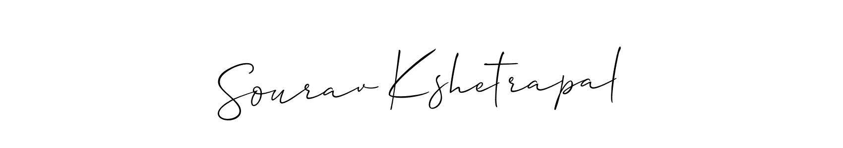 Design your own signature with our free online signature maker. With this signature software, you can create a handwritten (Allison_Script) signature for name Sourav Kshetrapal. Sourav Kshetrapal signature style 2 images and pictures png