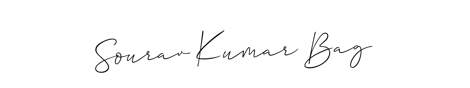 How to make Sourav Kumar Bag name signature. Use Allison_Script style for creating short signs online. This is the latest handwritten sign. Sourav Kumar Bag signature style 2 images and pictures png