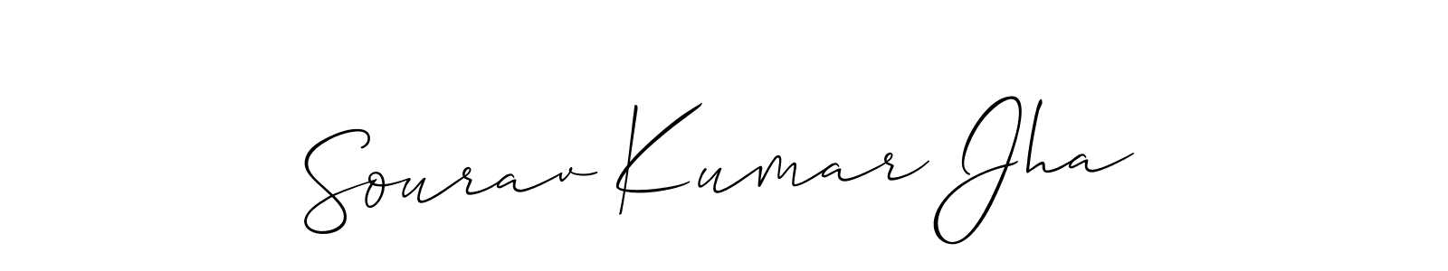 How to make Sourav Kumar Jha signature? Allison_Script is a professional autograph style. Create handwritten signature for Sourav Kumar Jha name. Sourav Kumar Jha signature style 2 images and pictures png