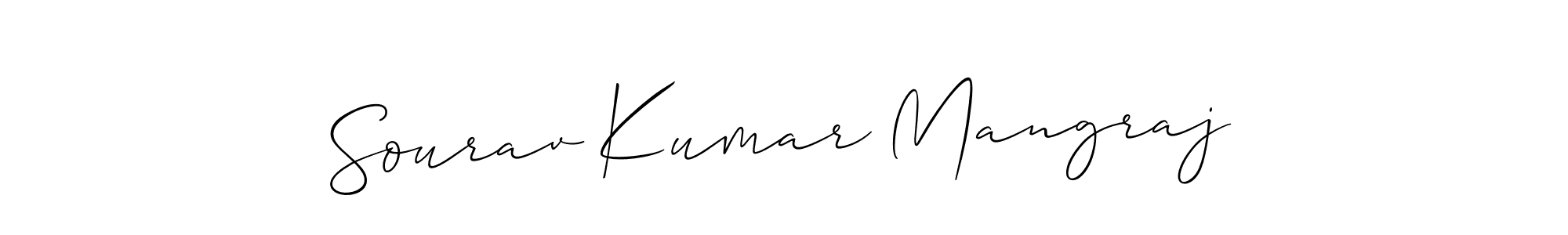 How to make Sourav Kumar Mangraj signature? Allison_Script is a professional autograph style. Create handwritten signature for Sourav Kumar Mangraj name. Sourav Kumar Mangraj signature style 2 images and pictures png