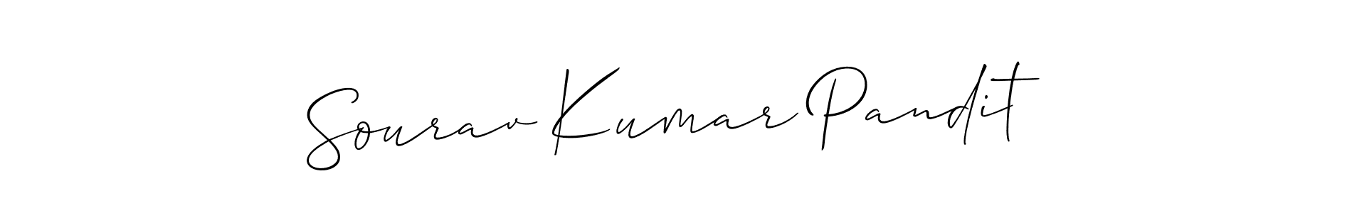 Also we have Sourav Kumar Pandit name is the best signature style. Create professional handwritten signature collection using Allison_Script autograph style. Sourav Kumar Pandit signature style 2 images and pictures png