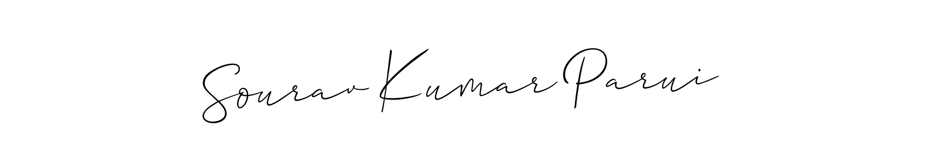 Also You can easily find your signature by using the search form. We will create Sourav Kumar Parui name handwritten signature images for you free of cost using Allison_Script sign style. Sourav Kumar Parui signature style 2 images and pictures png