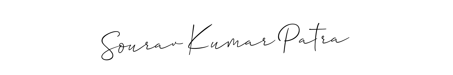 You should practise on your own different ways (Allison_Script) to write your name (Sourav Kumar Patra) in signature. don't let someone else do it for you. Sourav Kumar Patra signature style 2 images and pictures png