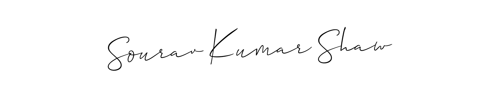 if you are searching for the best signature style for your name Sourav Kumar Shaw. so please give up your signature search. here we have designed multiple signature styles  using Allison_Script. Sourav Kumar Shaw signature style 2 images and pictures png