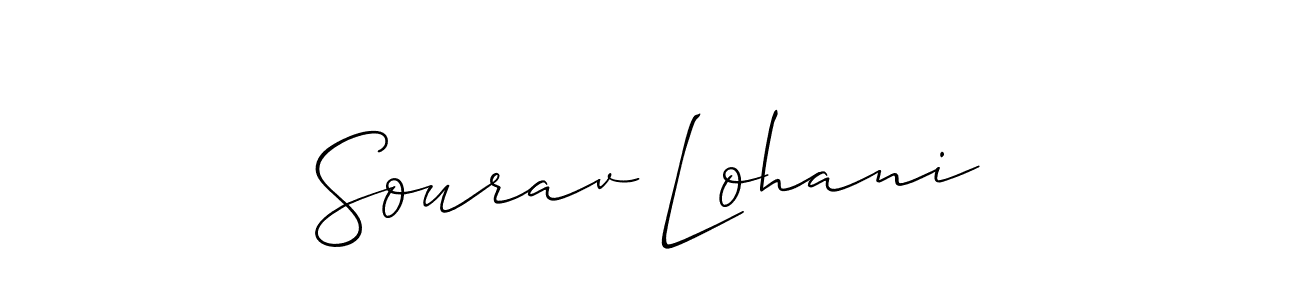 How to make Sourav Lohani name signature. Use Allison_Script style for creating short signs online. This is the latest handwritten sign. Sourav Lohani signature style 2 images and pictures png