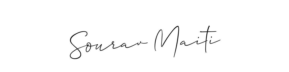 Design your own signature with our free online signature maker. With this signature software, you can create a handwritten (Allison_Script) signature for name Sourav Maiti. Sourav Maiti signature style 2 images and pictures png