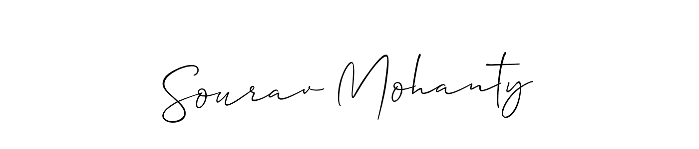 Use a signature maker to create a handwritten signature online. With this signature software, you can design (Allison_Script) your own signature for name Sourav Mohanty. Sourav Mohanty signature style 2 images and pictures png