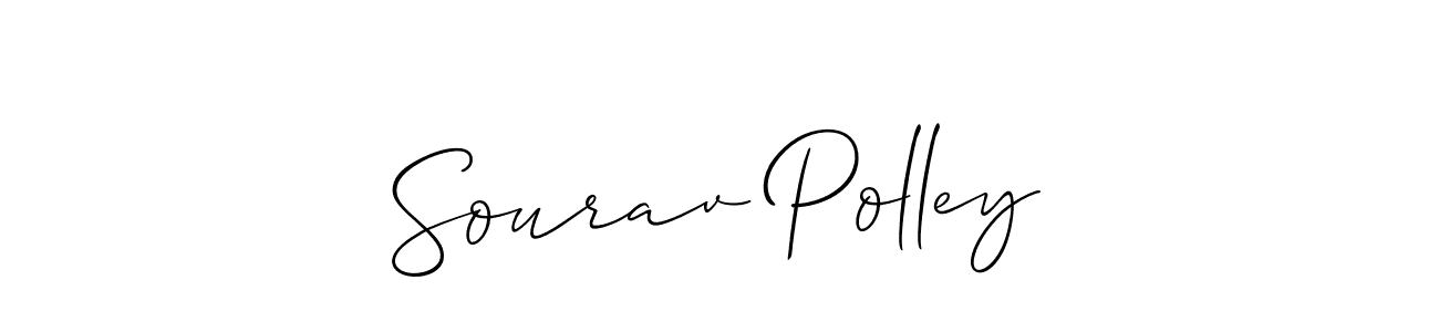 How to make Sourav Polley signature? Allison_Script is a professional autograph style. Create handwritten signature for Sourav Polley name. Sourav Polley signature style 2 images and pictures png