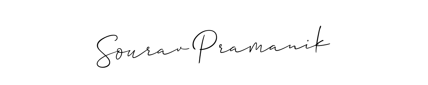 You should practise on your own different ways (Allison_Script) to write your name (Sourav Pramanik) in signature. don't let someone else do it for you. Sourav Pramanik signature style 2 images and pictures png