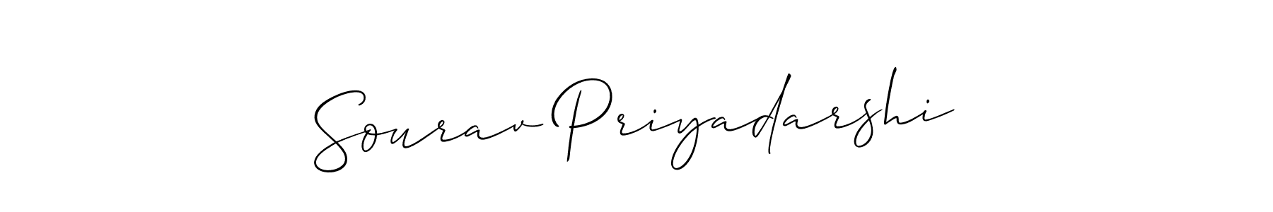 How to Draw Sourav Priyadarshi signature style? Allison_Script is a latest design signature styles for name Sourav Priyadarshi. Sourav Priyadarshi signature style 2 images and pictures png