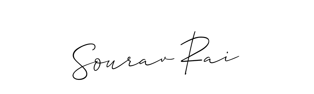 The best way (Allison_Script) to make a short signature is to pick only two or three words in your name. The name Sourav Rai include a total of six letters. For converting this name. Sourav Rai signature style 2 images and pictures png