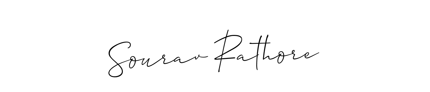 Make a short Sourav Rathore signature style. Manage your documents anywhere anytime using Allison_Script. Create and add eSignatures, submit forms, share and send files easily. Sourav Rathore signature style 2 images and pictures png