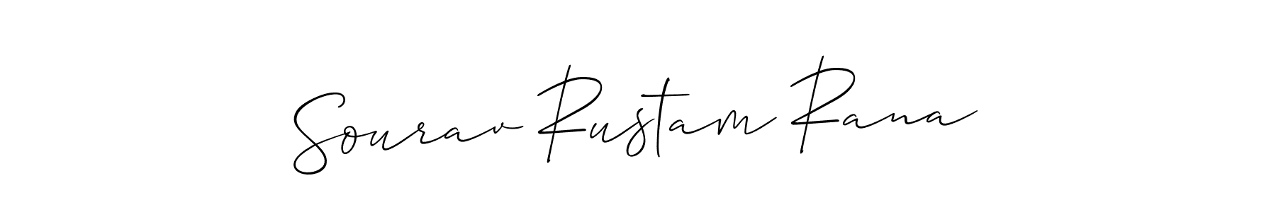 Sourav Rustam Rana stylish signature style. Best Handwritten Sign (Allison_Script) for my name. Handwritten Signature Collection Ideas for my name Sourav Rustam Rana. Sourav Rustam Rana signature style 2 images and pictures png