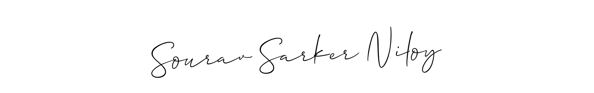 Similarly Allison_Script is the best handwritten signature design. Signature creator online .You can use it as an online autograph creator for name Sourav Sarker Niloy. Sourav Sarker Niloy signature style 2 images and pictures png