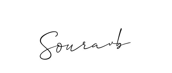 How to make Souravb signature? Allison_Script is a professional autograph style. Create handwritten signature for Souravb name. Souravb signature style 2 images and pictures png