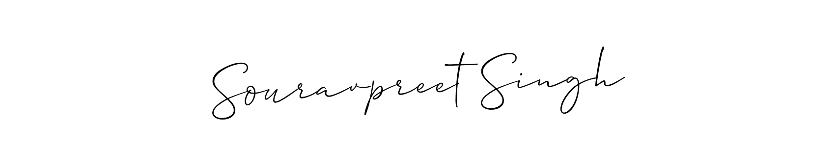 How to make Souravpreet Singh signature? Allison_Script is a professional autograph style. Create handwritten signature for Souravpreet Singh name. Souravpreet Singh signature style 2 images and pictures png