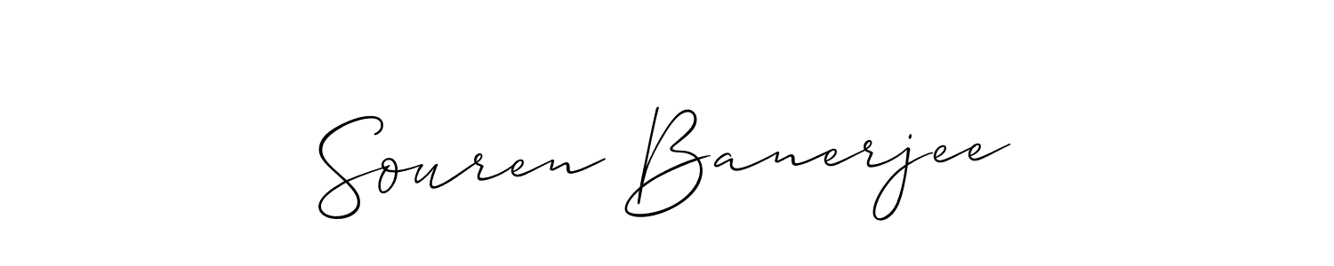 if you are searching for the best signature style for your name Souren Banerjee. so please give up your signature search. here we have designed multiple signature styles  using Allison_Script. Souren Banerjee signature style 2 images and pictures png
