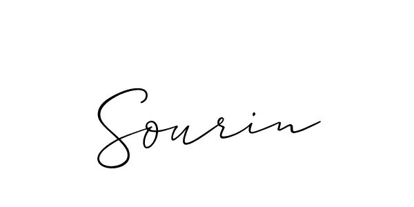 Create a beautiful signature design for name Sourin. With this signature (Allison_Script) fonts, you can make a handwritten signature for free. Sourin signature style 2 images and pictures png