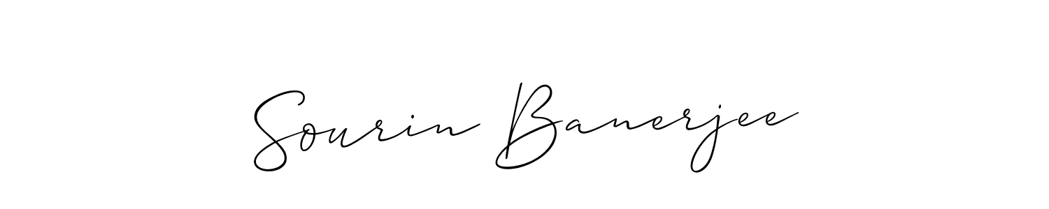 How to make Sourin Banerjee signature? Allison_Script is a professional autograph style. Create handwritten signature for Sourin Banerjee name. Sourin Banerjee signature style 2 images and pictures png