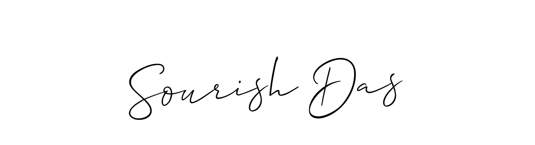 You should practise on your own different ways (Allison_Script) to write your name (Sourish Das) in signature. don't let someone else do it for you. Sourish Das signature style 2 images and pictures png