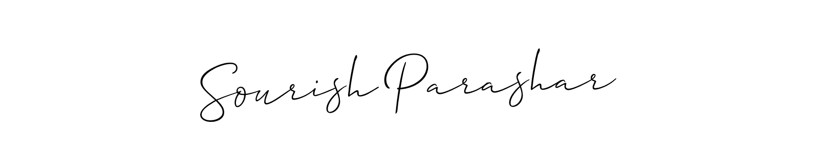 Design your own signature with our free online signature maker. With this signature software, you can create a handwritten (Allison_Script) signature for name Sourish Parashar. Sourish Parashar signature style 2 images and pictures png