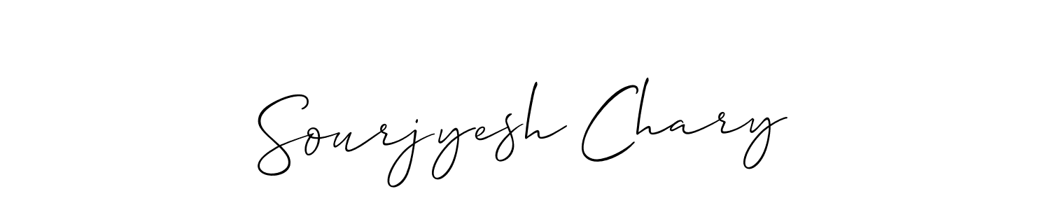 This is the best signature style for the Sourjyesh Chary name. Also you like these signature font (Allison_Script). Mix name signature. Sourjyesh Chary signature style 2 images and pictures png