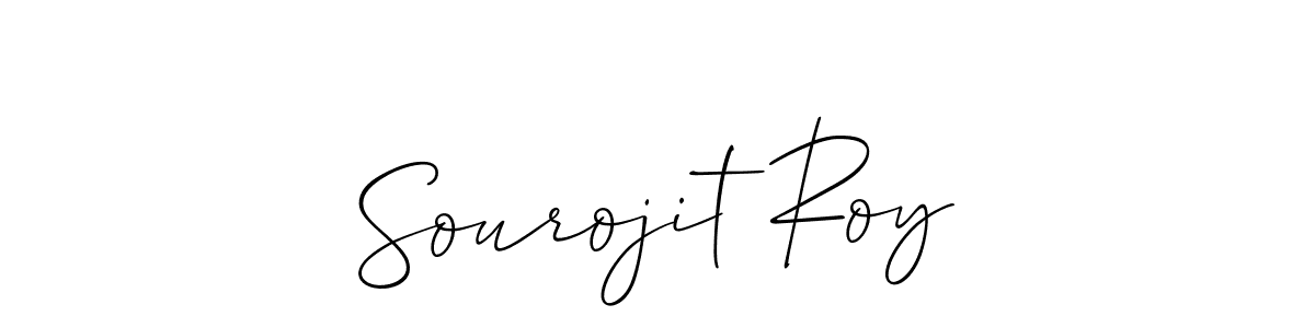 Create a beautiful signature design for name Sourojit Roy. With this signature (Allison_Script) fonts, you can make a handwritten signature for free. Sourojit Roy signature style 2 images and pictures png