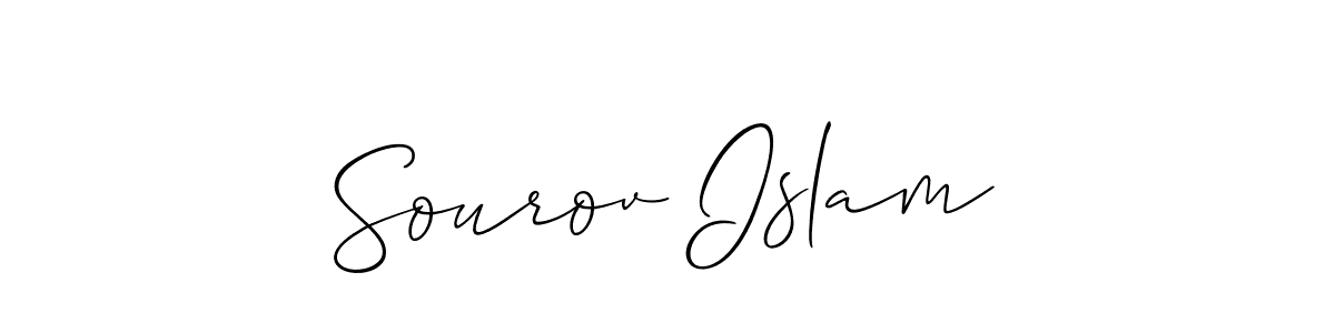 Make a beautiful signature design for name Sourov Islam. With this signature (Allison_Script) style, you can create a handwritten signature for free. Sourov Islam signature style 2 images and pictures png