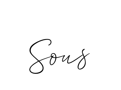 Make a beautiful signature design for name Sous. With this signature (Allison_Script) style, you can create a handwritten signature for free. Sous signature style 2 images and pictures png