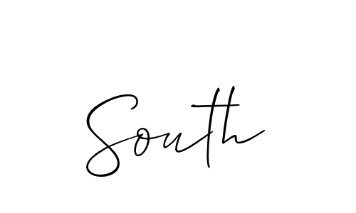 Create a beautiful signature design for name South. With this signature (Allison_Script) fonts, you can make a handwritten signature for free. South signature style 2 images and pictures png