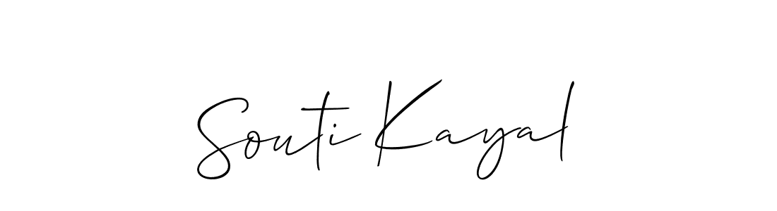 It looks lik you need a new signature style for name Souti Kayal. Design unique handwritten (Allison_Script) signature with our free signature maker in just a few clicks. Souti Kayal signature style 2 images and pictures png