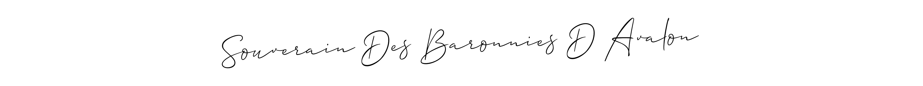 How to make Souverain Des Baronnies D Avalon name signature. Use Allison_Script style for creating short signs online. This is the latest handwritten sign. Souverain Des Baronnies D Avalon signature style 2 images and pictures png