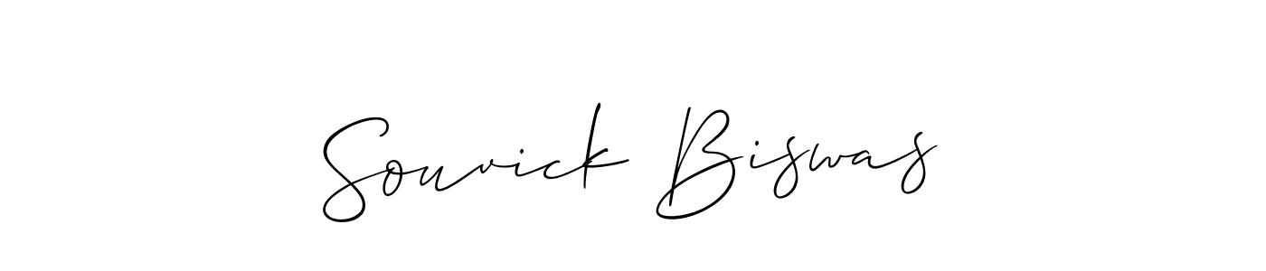 The best way (Allison_Script) to make a short signature is to pick only two or three words in your name. The name Souvick Biswas include a total of six letters. For converting this name. Souvick Biswas signature style 2 images and pictures png