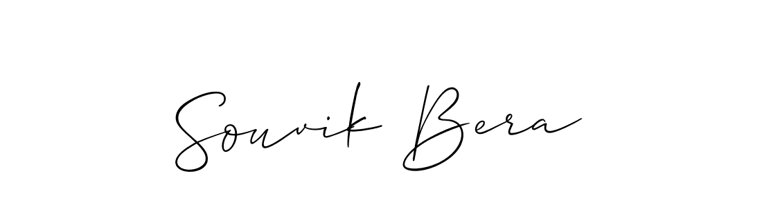 Design your own signature with our free online signature maker. With this signature software, you can create a handwritten (Allison_Script) signature for name Souvik Bera. Souvik Bera signature style 2 images and pictures png