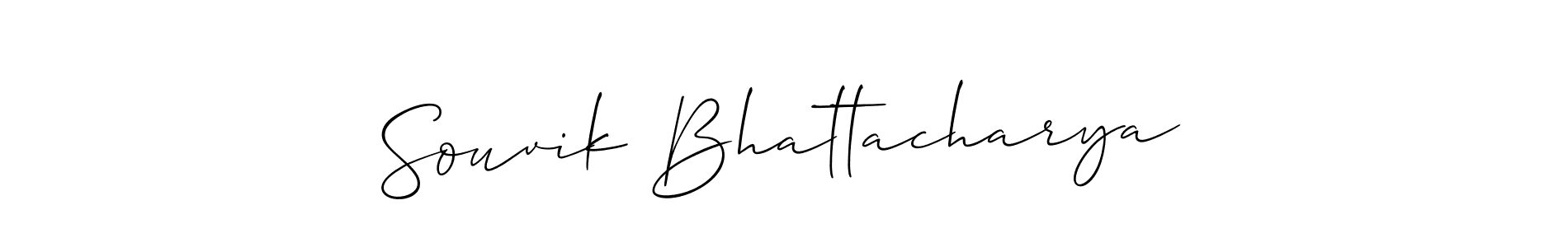 Use a signature maker to create a handwritten signature online. With this signature software, you can design (Allison_Script) your own signature for name Souvik Bhattacharya. Souvik Bhattacharya signature style 2 images and pictures png