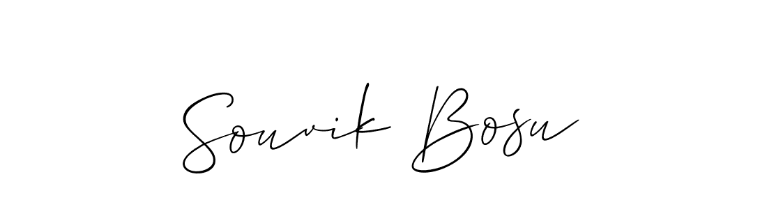 You should practise on your own different ways (Allison_Script) to write your name (Souvik Bosu) in signature. don't let someone else do it for you. Souvik Bosu signature style 2 images and pictures png