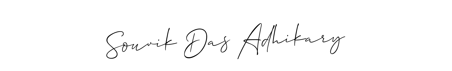 Create a beautiful signature design for name Souvik Das Adhikary. With this signature (Allison_Script) fonts, you can make a handwritten signature for free. Souvik Das Adhikary signature style 2 images and pictures png