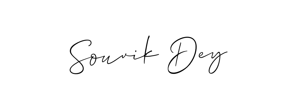 Design your own signature with our free online signature maker. With this signature software, you can create a handwritten (Allison_Script) signature for name Souvik Dey. Souvik Dey signature style 2 images and pictures png