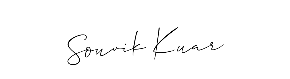 Create a beautiful signature design for name Souvik Kuar. With this signature (Allison_Script) fonts, you can make a handwritten signature for free. Souvik Kuar signature style 2 images and pictures png