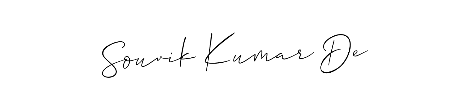 Create a beautiful signature design for name Souvik Kumar De. With this signature (Allison_Script) fonts, you can make a handwritten signature for free. Souvik Kumar De signature style 2 images and pictures png