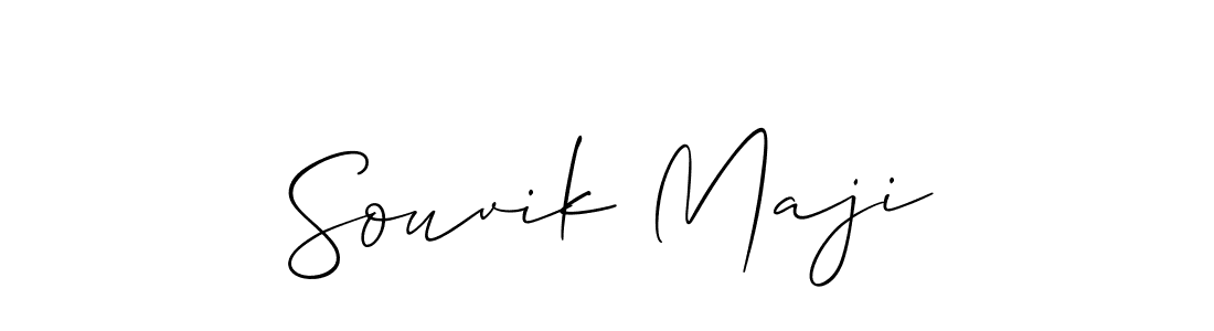 The best way (Allison_Script) to make a short signature is to pick only two or three words in your name. The name Souvik Maji include a total of six letters. For converting this name. Souvik Maji signature style 2 images and pictures png
